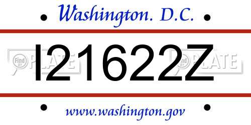 I21622Z District Of Columbia License Plate