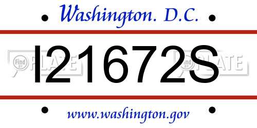 I21672S District Of Columbia License Plate