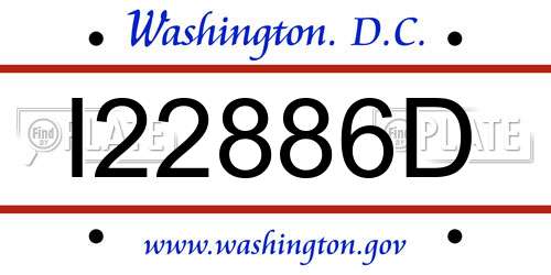 I22886D District Of Columbia License Plate