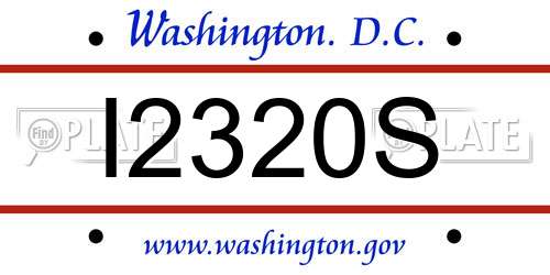 I2320S District Of Columbia License Plate