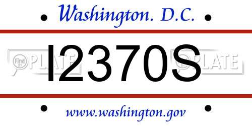 I2370S District Of Columbia License Plate