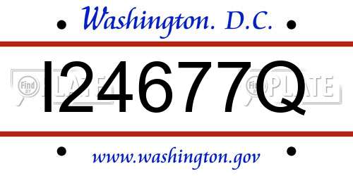 I24677Q District Of Columbia License Plate
