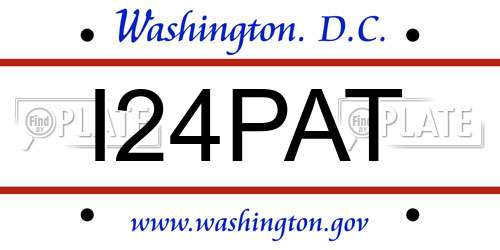 I24PAT District Of Columbia License Plate
