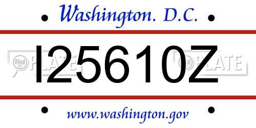 I25610Z District Of Columbia License Plate