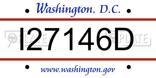 I27146D District Of Columbia License Plate