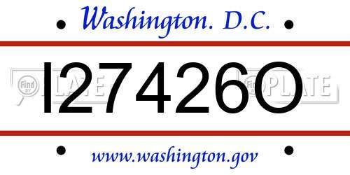 I27426O District Of Columbia License Plate