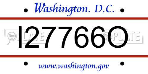 I27766O District Of Columbia License Plate