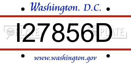 I27856D District Of Columbia License Plate