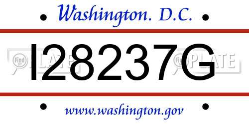 I28237G District Of Columbia License Plate