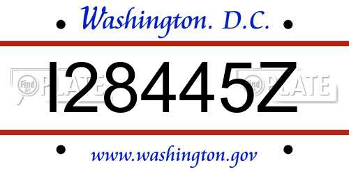 I28445Z District Of Columbia License Plate