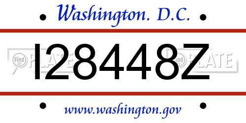 I28448Z District Of Columbia License Plate