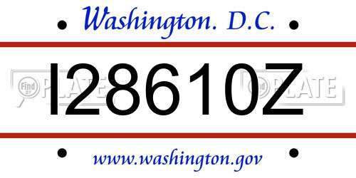 I28610Z District Of Columbia License Plate
