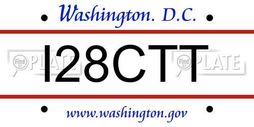 I28CTT District Of Columbia License Plate
