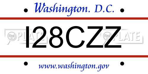 I28CZZ District Of Columbia License Plate