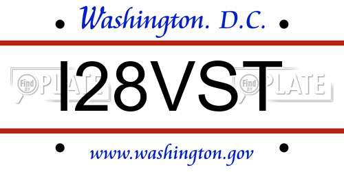 I28VST District Of Columbia License Plate