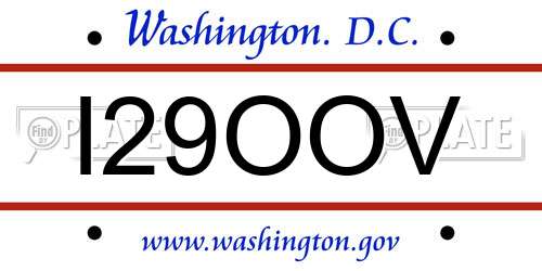 I29OOV District Of Columbia License Plate
