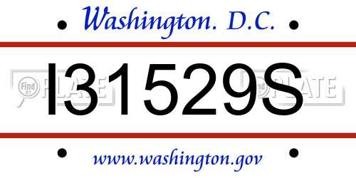 I31529S District Of Columbia License Plate