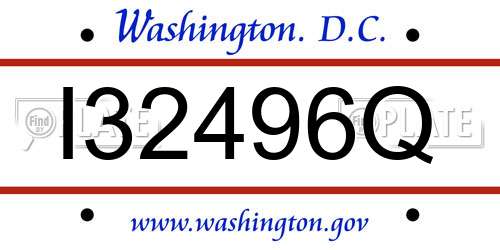 I32496Q District Of Columbia License Plate