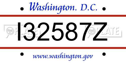 I32587Z District Of Columbia License Plate