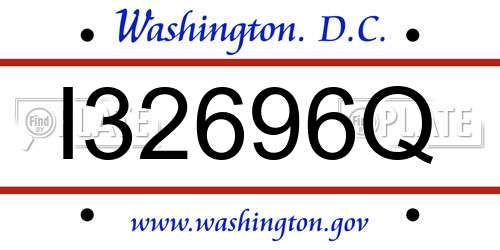 I32696Q District Of Columbia License Plate