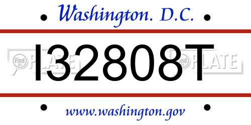 I32808T District Of Columbia License Plate