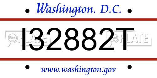 I32882T District Of Columbia License Plate