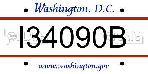 I34090B District Of Columbia License Plate