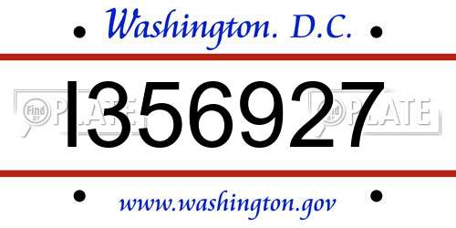 I356927 District Of Columbia License Plate