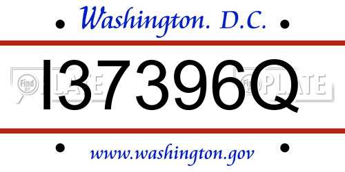 I37396Q District Of Columbia License Plate