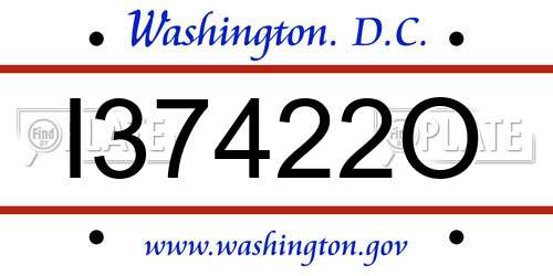 I37422O District Of Columbia License Plate