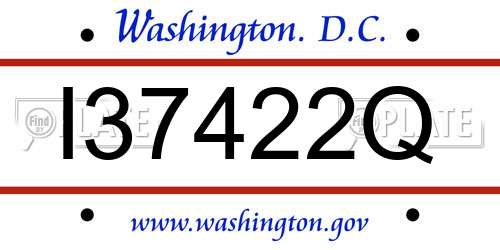I37422Q District Of Columbia License Plate