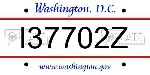 I37702Z District Of Columbia License Plate