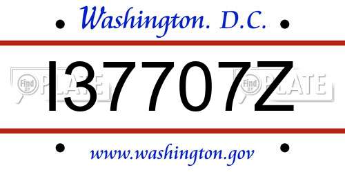 I37707Z District Of Columbia License Plate