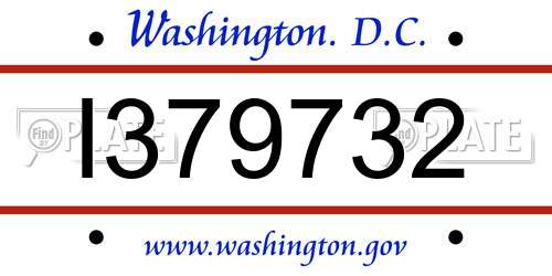 I379732 District Of Columbia License Plate