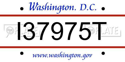I37975T District Of Columbia License Plate