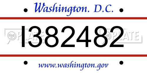 I382482 District Of Columbia License Plate