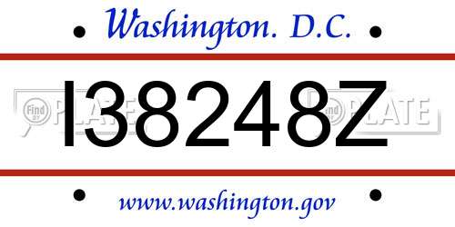 I38248Z District Of Columbia License Plate