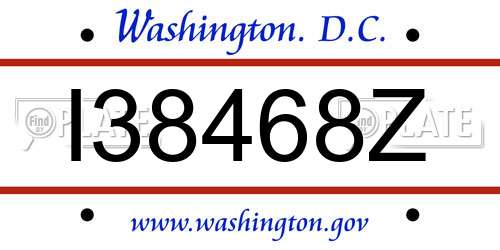 I38468Z District Of Columbia License Plate