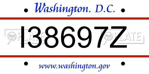 I38697Z District Of Columbia License Plate