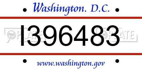 I396483 District Of Columbia License Plate