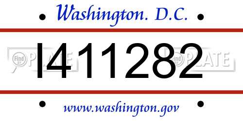 I411282 District Of Columbia License Plate