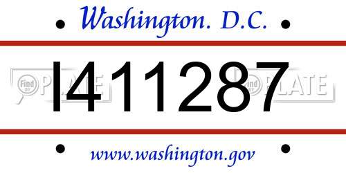 I411287 District Of Columbia License Plate