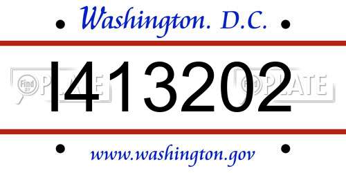 I413202 District Of Columbia License Plate