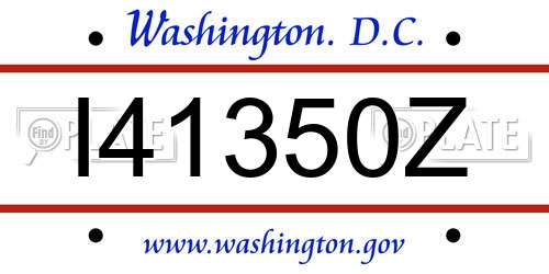 I41350Z District Of Columbia License Plate
