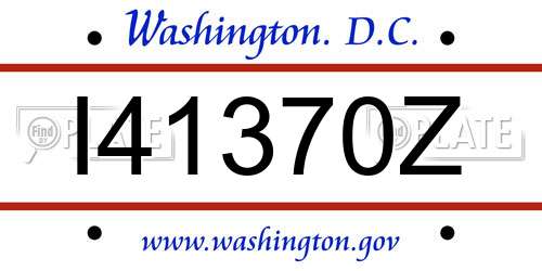 I41370Z District Of Columbia License Plate