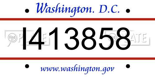 I413858 District Of Columbia License Plate