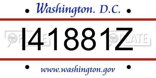 I41881Z District Of Columbia License Plate