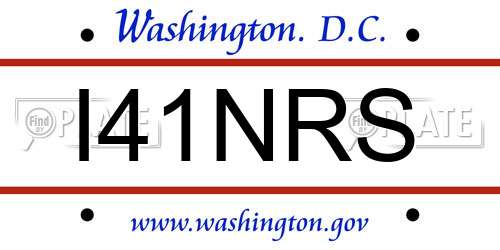 I41NRS District Of Columbia License Plate