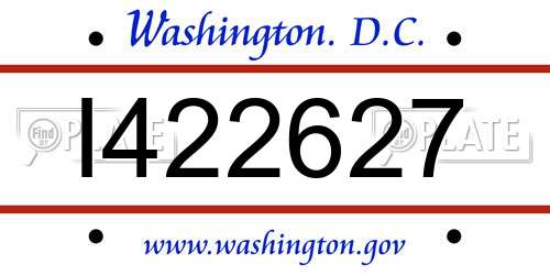 I422627 District Of Columbia License Plate