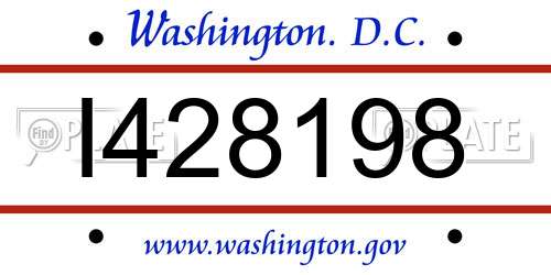 I428198 District Of Columbia License Plate